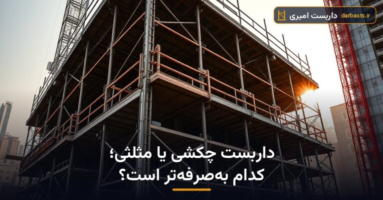 تفاوت داربست چکشی و مثلثی؛ کدام برای سقف به‌صرفه‌تر است؟ — تفاوت داربست چکشی و مثلثی | داربست امیری تهران و کرج